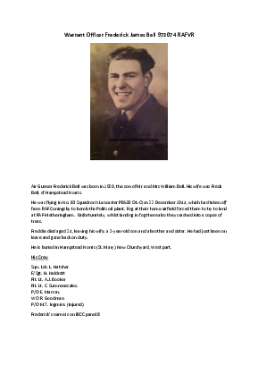 A preview of a PDF biography for Bell, Frederick James